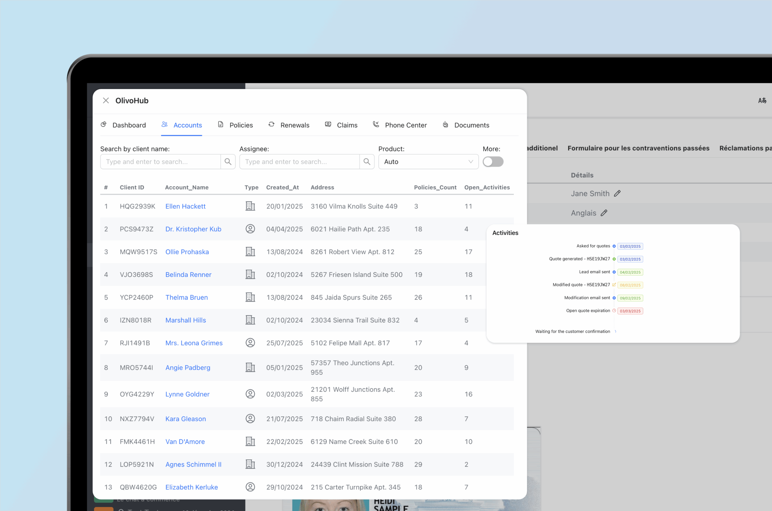 Account Management – Wide